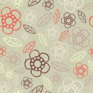 Seamless floral pattern. flowers texture. daisy. Stock Illustration