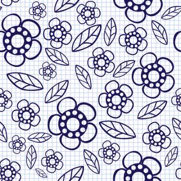 Seamless floral pattern. flowers texture. daisy. Stock Illustration