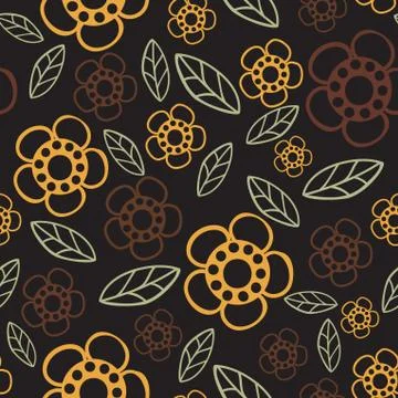Seamless floral pattern. flowers texture. daisy. Stock Illustration