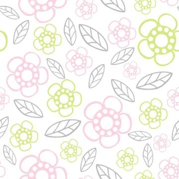 Seamless floral pattern. flowers texture. daisy. Stock Illustration
