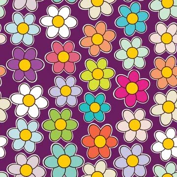 Seamless floral pattern. flowers texture. daisy. Stock Illustration