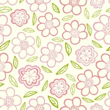 Seamless floral pattern. flowers texture. daisy. Stock-Illustration