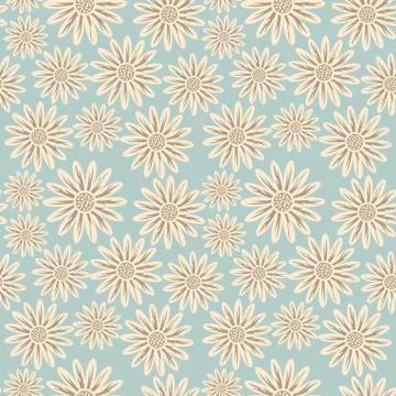 Seamless floral pattern. flowers texture. daisy. Stock Illustration