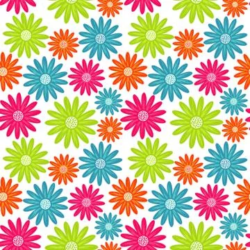 Seamless floral pattern. flowers texture. daisy. Illustrazione stock