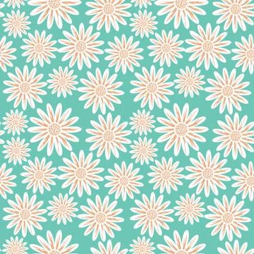 Seamless floral pattern. flowers texture. daisy. Stock Illustration