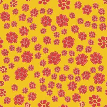 Seamless floral pattern flowers texture background. Stock Illustration