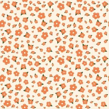Seamless floral pattern. Flowers texture. Stock Illustration