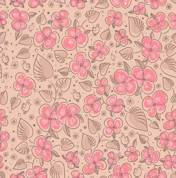 Seamless floral pattern. Flowers texture. Stock Illustration