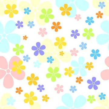 Seamless Floral Pattern of flowers vector illustration Stock Illustration