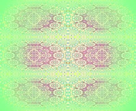 Seamless floral pattern green red Stock Illustration