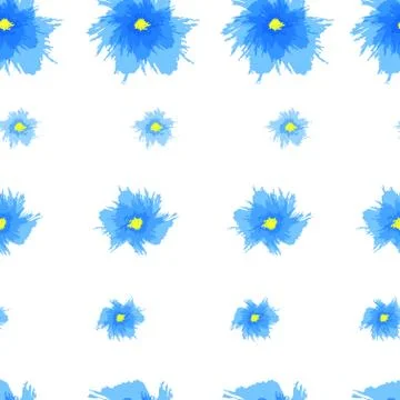Seamless floral pattern of grunge. Stock Illustration