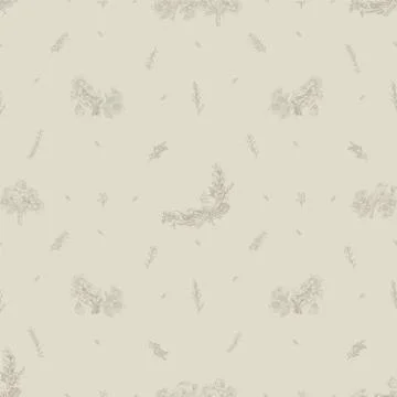 Seamless floral pattern. Hand drawn vector Vintage floral background. Sketch  Stock Illustration