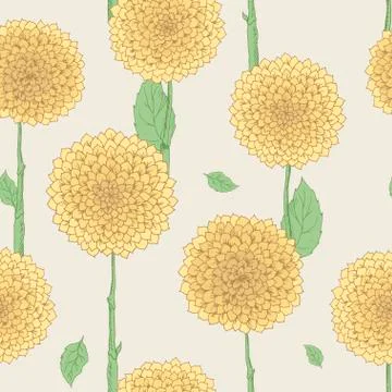 Seamless floral pattern. Hand drawn illustration for fabric, wrapping, prints Stock Illustration
