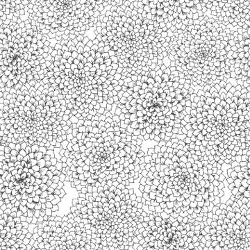 Seamless floral pattern. Hand drawn illustration for fabric, wrapping, prints Stock Illustration
