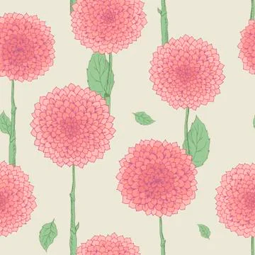 Seamless floral pattern. Hand drawn illustration for fabric, wrapping, prints Illustrazione stock