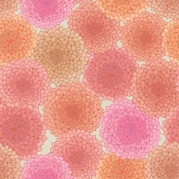 Seamless floral pattern. Hand drawn illustration for fabric, wrapping, prints Illustrazione stock