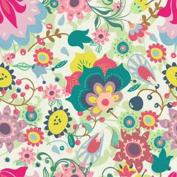 Seamless floral pattern Stock Illustration