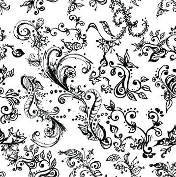 Seamless floral pattern Stock Illustration
