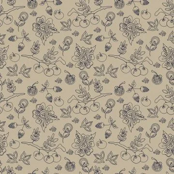 Seamless floral pattern Stock Illustration