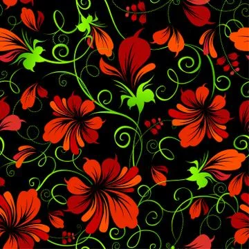 Seamless floral pattern. Illustrazione stock
