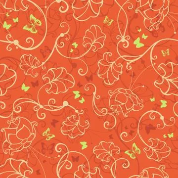 Seamless floral pattern. Illustrazione stock
