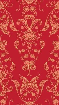 Seamless floral pattern. Stock Illustration