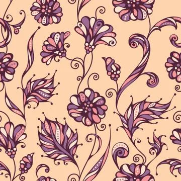 Seamless floral pattern. Illustrazione stock