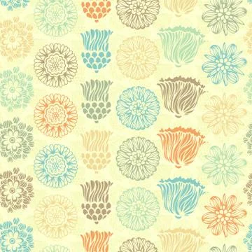 Seamless floral pattern. Stock Illustration