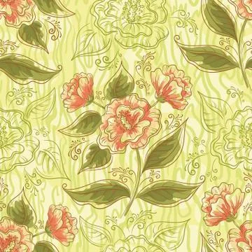 Seamless Floral Pattern Stock Illustration