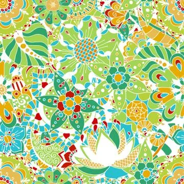 Seamless Floral Pattern Stock Illustration
