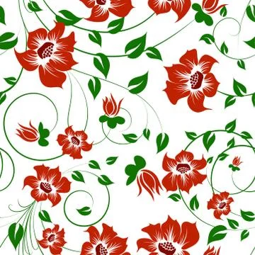 Seamless floral pattern イラスト素材