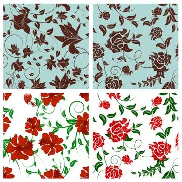 Seamless floral pattern Illustrazione stock