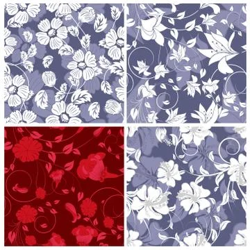 Seamless floral pattern イラスト素材