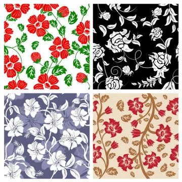 Seamless floral pattern Illustrazione stock