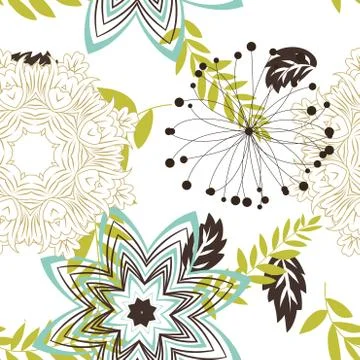 Seamless floral pattern Stock Illustration