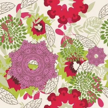 Seamless floral pattern Illustrazione stock
