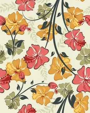 Seamless floral pattern Illustrazione stock