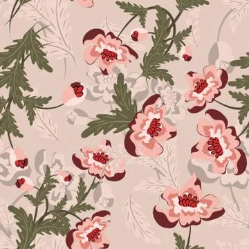 Seamless floral pattern イラスト素材