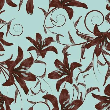 Seamless floral pattern Stock Illustration