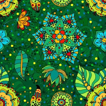 Seamless Floral Pattern Stock Illustration
