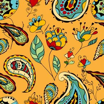 Seamless Floral Pattern Illustrazione stock