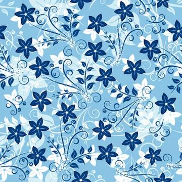 Seamless floral pattern Stockillustratie