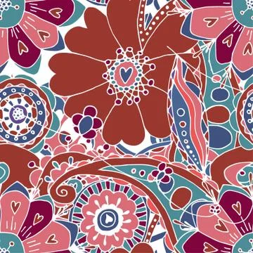 Seamless Floral Pattern Illustrazione stock