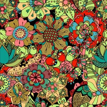 Seamless Floral Pattern Stock Illustration