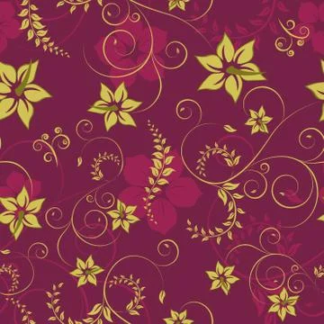 Seamless floral pattern Illustrazione stock