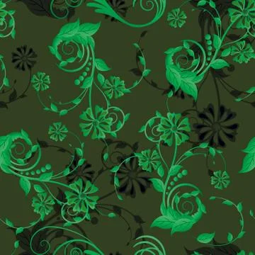 Seamless floral pattern Illustrazione stock