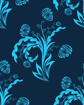 Seamless floral pattern Illustrazione stock