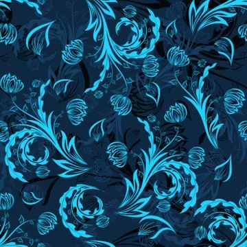 Seamless floral pattern Stockillustratie