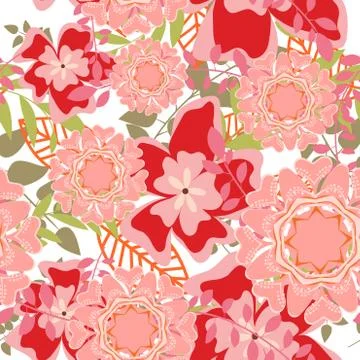 Seamless floral pattern Stock Illustration