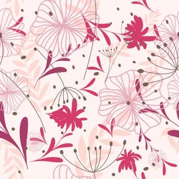 Seamless floral pattern Illustrazione stock
